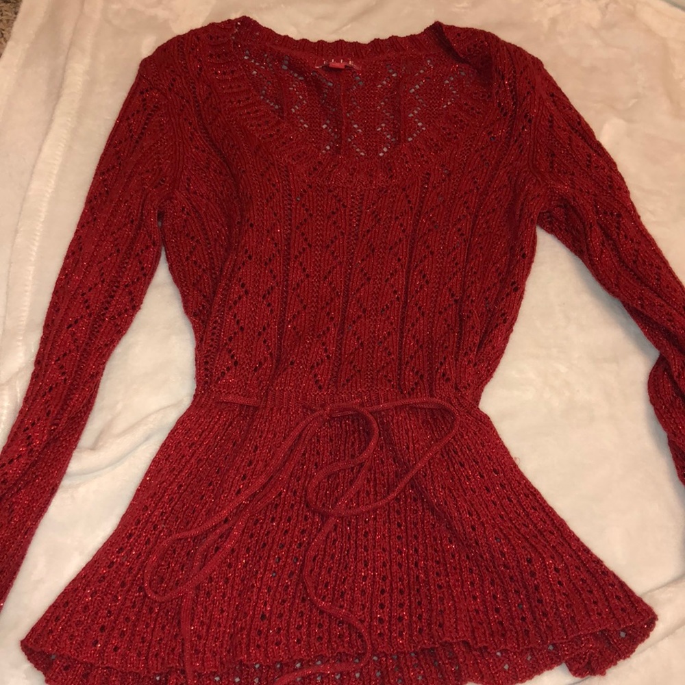 Sparkly red sweater
